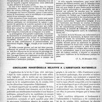 0537 - Page 840 - Partie professionnelle. Comptes rendus, documents, pièces officielles…. (C. t. I). Circulaire sur la mortalité des enfants assistés / Circulaire ministérielle relative à l’assistance maternelle
