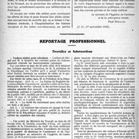 0539 - Page 842 - Partie professionnelle. Comptes rendus, documents, pièces officielles…. (C. t. I). Circulaire ministérielle relative à l’assistance maternelle / Reportage professionnel. Nouvelles et Informations. Luchon station pour coloniaux / Un Congrès international d’hygiène mentale aura lieu à New-York en avril 1924