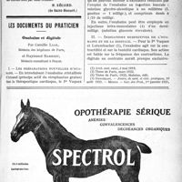 0554 - Page VII-863 - Aphorismes / Les documents du praticien. Ouabaïne et digitale, par Camille Lian et Raymond Barrieu