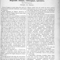 0558 - Page 869 - Partie scientifique. Vraies et fausses appendicites. Diagnostic clinique, radiologique, opératoire, par F. M. Cadenat