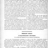 0611 - Page 942 - Partie scientifique. Travaux Originaux. Pratique rationnelle de la décollation, par M. Paul Delmas / Médecine légale. L’oxycarbonisme chronique, M. le Professeur agrégé Duvoir [Leçon faite à la Faculté de médecine de Paris et recueillie par le Dr P. Lacroix]