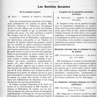 0619 - Page 956 - Partie scientifique. L’Actualité Scientifique. La Presse. La maladie de Hodgkin [(Bull. méd. 14 janv. 1923)] / Les Sociétés Savantes. Sur les malades de guerre, (Académie de médecine, 13-2-1923) / L’hygiène chez les populations musulmanes de Tunisie, (Académie de médecine, 13-2-1923) / Résections nerveuses dans le traitement de l’angine de poitrine, (Soc. méd. des hôp. 19-1-1923) / Le rhumatisme chronique déformant est-il d’origine syphilitique ?, (Société méd. des hôpitaux, 19-1-1923)