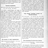 0620 - Page 959 - Partie scientifique. L’Actualité Scientifique. Les Sociétés Savantes. Le rhumatisme chronique déformant est-il d’origine syphilitique ?, (Société méd. des hôpitaux, 19-1-1923) / Dyspepsie et anaphylaxie, (Soc. méd. des hôp. 19-1-1923) / Colite chronique de nature anaphylactique, (Soc. méd. des hôp. 19-1-1923) / Protéinothérapie dans la méningococcémie, (Soc. méd. des hôp. 19-1-1923) / Corps étranger bronchique simulant une bronchite chronique, (Soc. méd. des hôp. 26-1-1923) / Perte traumatique d’un lobe du foie. Guérison, (Société de chirurgie, 10-1-1923)