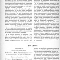 0623 - Page 964 - Partie scientifique. L’Actualité Scientifique. La Thérapeutique appliquée. Thérapeutique médicamenteuse et psychothérapie / Les Livres. Le curettage utérin, par J. Fiolle, Masson et Cie, éditeurs, Paris, 1922