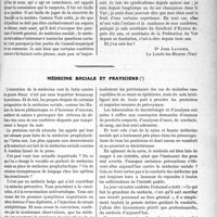 0632 - Page 981 - Partie professionnelle. Travaux Originaux. A propos de l’orientation du syndicalisme [Dr Jean Laugier] / Médecine sociale et praticiens [Dr L. Dejace]