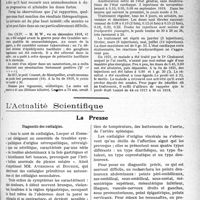 0678 - Page 1049 - Partie scientifique. Travaux Originaux. La syphilis héréditaire dans la pratique médicale, (12e article). Syphilis et affections cardiovasculaires, par le Dr Leredde, (Suite) / L’Actualité Scientifique. La Presse. Diagnostic des coelialgies [(Prog. méd, 13 janvier 1923)]