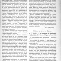 0684 - Page 1059 - Partie scientifique. L’Actualité Scientifique. Les Livres. Pratique bactériologique, par A. Orticoni et R. Clogne, Librairie Le François, Paris 6e, 1923 / Le traitement des tuberculoses pulmonaires, par Dr J. Bertier, Editions du Livre de France. Paris 1932