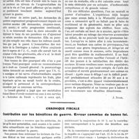 0698 - Page 1083 - Partie professionnelle. Travaux Originaux. Mutualité. Les retraites de droit de l’Association générale. A propos des retraites de droit [J. Noir] / Chronique fiscale. Contribution sur les bénéfices de guerre. Erreur commise de bonne foi [A. Martinot]