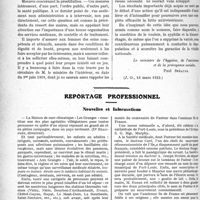 0705 - Page 1092 - Partie professionnelle. Comptes rendus, documents, pièces officielles. C. T. I.. Circulaire sur la lutte contre les maladies vénériennes / Reportage professionnel. Nouvelles et Informations. L’âme française à Maurice / Les permanences d’entr’aide sociale