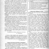 0707 - Page 1094 - Partie professionnelle. Reportage professionnel. Nouvelles et Informations. Notre politique thermale et climatique / Clinique chirurgicale infantile et orthopédique / Internat des hôpitaux de Paris