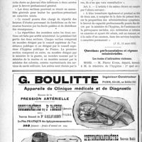 0715 - Page 1104-LIV - Documents officiels. A l’officiel. Modification au décret du 27 juin 1922 relatif au brevet de capacité des infirmières professionnelles. Décret du 19 février 1923 / Questions parlementaires et réponses ministérielles. Les écoles d’infirmières visiteuses
