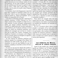 0729 - Page 1124 - Propos du jour. La mise en valeur des richesses climatiques de la France. La nécessité de la collaboration du médecin praticien dans le développement du tourisme et du climatisme [J. Noir] / Les médecins de Moscou, amis de la culture française. Postmalam segetem serendam est.