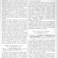 0746 - Page 1151 - Partie scientifique. L'Actualité Scientifique. Les Livres. Précis de diagnostic médical et de séméiologie, par J. Paviot, G. Doin, éditeur, Paris 6e, 1922 / Précis de thérapeutique, par A. Manquat, Librairie J. -B. Baillière et Fils, Paris, 1923 / La syphilis et l’organisation de la lutte antisyphilitique, par Dr Leredde, Plon, Nourrit Et Cie, éditeurs, Paris 6e 1922