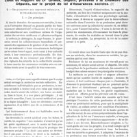 0750 - Page 1155 - Partie professionnelle. Comptes rendus, documents, pièces officielles…. Médecine sociale. Extrait du Rapport du Dr Grinda, Député, présenté à la Chambre des�Députés, sur le projet de loi d’Assurances sociales. Organisation des services médicaux et pharmaceutiques