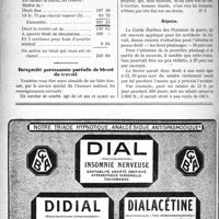 0785 - Page 1206-X - Correspondance. Taxes sur les automobiles / Incapacité permanente partielle de blessé du travail