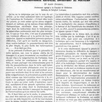 0791 - Page 1214 - Partie scientifique. Travaux Originaux. Le pneumothorax artificiel appartient au praticien, Dr André Jousset