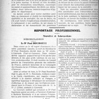 0827 - Page 1270 - Partie professionnelle. Travaux Originaux. Statistique et secret professionnel. Certificats pour déclaration de décès [Dr Paul Boudin] / Reportage professionnel. Nouvelles et Informations. Nécrologie [Dr Paul Roudouly] / Dix leçons théoriques et pratiques sur le forceps