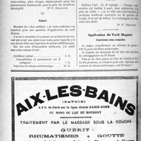 0829 - Page 1274-XLIV - Correspondance. Application du Tarif Breton. Interventions multiples / Cumul / Application du Tarif Maginot. Injections sous-cutanées