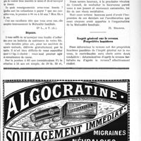 0842 - Page VII-1291 - Correspondance. Le pouvoir bactéricide de l’alcool / La pension des enfants des sociétaires de la Mutualité Familiale / Impôt général sur le revenu. Propriétés foncières
