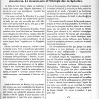 0848 - Page 1299 - Propos du jour. Le manque de plan et de méthode dans les luttes d’hygiène sociale. Les fléaux méconnus et systématiquement négligés : Les intoxications alimentaires. Le mauvais pain et l’étiologie des encéphalites [J. Noir]