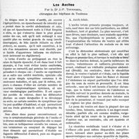 0850 - Page 1301 - Partie scientifique. Travaux Originaux. Séméiologie clinique. Les Ascites, par le Dr J. -P. Tourneux. Symptomatologie générale
