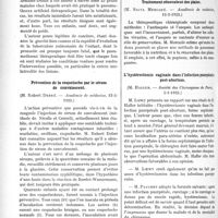 0867 - Page 1326 - Partie scientifique. L’Actualité Scientifique. Les Sociétés Savantes. Le pneumothorax thérapeutique chez l'enfant, (Académie de médecine, 13-3-1923) / Prévention de la coqueluche par le sérum de convalescent, (Académie de médecine, 13-3-1923) / Traitement rénovateur des plaies, (Académie de médecine, 13-3-1923) / L’hystérectomie vaginale dans l’infection puerpérale post-abortum, (Société des Chirurgiens de Paris, 5-1-1923)