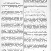 0872 - Page 1337 - Partie scientifique. L’Actualité Scientifique. Les Livres. Traité de pathologie médicale et de thérapeutique appliquée, par Emile Sergent, L. Ribadeau-Dumas, L. Babonneix, A. Maloine et Fils éditeurs, Paris 1923. / La tuberculose conjugale, par Dr Paul Roussel, Maloine et Fils, éditeurs, Paris 1923 / Conférences de clinique médicale pratique, par Dr Louis Ramond, Vigot frères, éditeurs, Paris 1923
