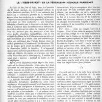 0873 - Page 1338 - Partie professionnelle. Travaux Originaux. Le « tiers-payant » et la fédération médicale Parisienne [Dr Fernand Decourt]