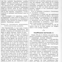 0910 - Page 1389 - Partie scientifique. Revue Générale. Opothérapie et endocrinologie, par G. Fischer. Insuffisance thyroïdienne / Insuffisance surrénale
