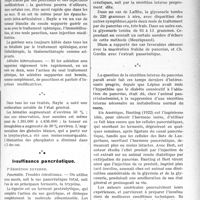 0922 - Page 1407 - Partie scientifique. Revue Générale. Opothérapie et endocrinologie, par G. Fischer. Insuffisance splénique / Insuffisance pancréatique