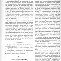 0923 - Page 1408 - Partie scientifique. Revue Générale. Opothérapie et endocrinologie, par G. Fischer. Insuffisance pancréatique / Insuffisance hépatique