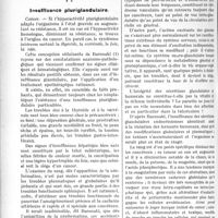 0927 - Page 1418 - Partie scientifique. Revue Générale. Opothérapie et endocrinologie, par G. Fischer. Hyperactivité pluriglandulaire / Insuffisance pluriglandulaire