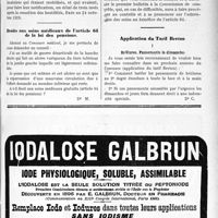 0954 - Page IX-1457 - Correspondance. Point de départ des prorogations / Droits aux soins médicaux de l’article 64 de la loi des pensions / Application du Tarif Breton. Brûlures. Pansements le dimanche
