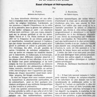 0963 - Page 1470 - Partie scientifique. Travaux Originaux. De la colite à la stase. Essai clinique et thérapeutique, par G. Faroyet J. Baumann
