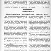 0997 - Page 1524 - Partie professionnelle. Travaux Originaux. L’affaire des carnets médicaux de Marseille [G. Duchesne] / Chronique fiscale. Professions libérales. Frais professionnels à déduire des recettes [A. Martinot]