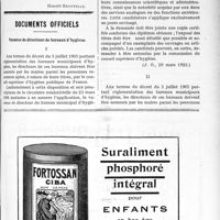 1004 - Page XLIX-1535 - Anthologie médicale. L’Encoignure / Documents officiels. Vacance de directions de bureaux d’hygiène