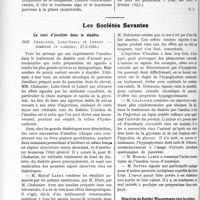 1037 - Page 1590 - Partie Scientifique. L’Actualité Scientifique. La Presse. La trachomthérapie par le cyanure de mercure [(Gaz. des Hôp, 20 février 1923)] / Les Sociétés Savantes. La cure d’insuline dans le diabète, (Académie de médecine ; 27-3-1923) / Réaction de Bordet-Wassermann chez les enfants, (Académie de médecine ; 27-3-23)