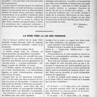 1048 - Page 1611 - Partie Scientifique. L’Actualité Scientifique. Les Livres. Quelques réflexions sur : la loi, les médecins, les empiriques, le monopole médical / La ruée vers la loi des pensions