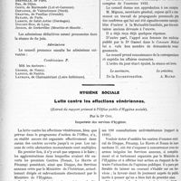 1055 - Page 1624 - Partie Scientifique. Comptes rendus, documents, pièces officielles.... Le concours médical et ses filiales. Mutualité Familiale du Corps médical Français. Réunion du Conseil d'Administration, 29 mars 1923 / Hygiène sociale. Lutte contre les affections vénériennes, par le Dr Ott