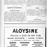 1061 - Page 1632-L - Correspondance. Les alcoylarsinates dans la thérapeutique expérimentale / Application du Tarif Breton. Luxation de la clavicule / Tarification des anesthésies / Certificats gratuits
