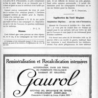 1064 - Page LIII-1635 - Correspondance. Application du Tarif Breton. Certificats gratuits / Application du Tarif Maginot. Amputation illégitime... sur une note d’honoraires