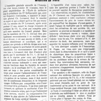 1138 - Page 1743 - Propos du Jour. A l’Association générale des Médecins de France. La réception des Médecins espagnols. Une conférence sur la radiothérapie en gynécologie, du doyen de la Facilité de Madrid à l’Ecole de Médecine de Paris [J. Noir]