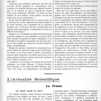 1155 - Page 1768 - Partie Scientifique. Travaux Originaux. Causeries chirurgicales. Les victoires du bistouri, par Dartigues / L'Actualité Scientifique. La Presse. Les causes locales du cancer [(Paris méd, 17 fév. 23)]