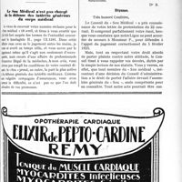 1184 - Page XLIX-1811 - Correspondance. Application du Tarif Maginot. Ablation d’ongle incarné / Le Sou Médical n’est pas chargé de la défense des intérêts généraux du corps médical
