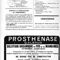 1189 - Page 1820-IV - Office des Renseignements du « Concours » / Hydrologie. Taxe de séjour / Correspondance. Discussion des déclarations de revenus