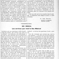 1224 - Page 1867 - Partie Professionnelle. Les assurances sociales / Sou médical. Les services que rend le Sou Médical
