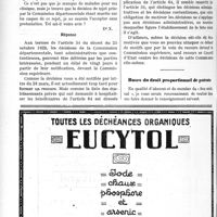 1243 - Page 1890-VI - Correspondance. Refus d’admission d’une clinique privée pour l’hospitalisation des mutilés / Bases du droit proportionnel de patente