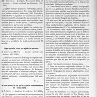 1266 - Page 1931 - Partie Scientifique. L’Actualité Scientifique. Les Sociétés Savantes. Paris. La constante d’Ambard dans l’albuminurie orthostatique, (Société médicale des hôpitaux, 13-4-1923) / Syphilis tertiaire du foie à forme pseudo-chirurgicale, (Société médicale des hôpitaux, 13-4-1923) / Rage mortelle, trois ans après la morsure, (Société médicale des hôpitaux, 13-4-1923) / La vraie nature de ce qu’on appelle ostéochondrite ou « coxa-plana », (Académie de médecine, 24-4-1923)