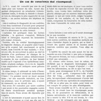 1272 - Page 1939 - Partie Professionnelle. Travaux Originaux. La reconnaissance des malades. Un cas de conscience mal récompensé [G. Duchesne]