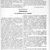 1276 - Page 1947 - Partie Professionnelle. Travaux Originaux. La suppression des médecins de l’hygiène [Dr François Houssay]. Leur état actuel. Leur avenir, par le Dr Mathé / Démographie. Le problème de la natalité
